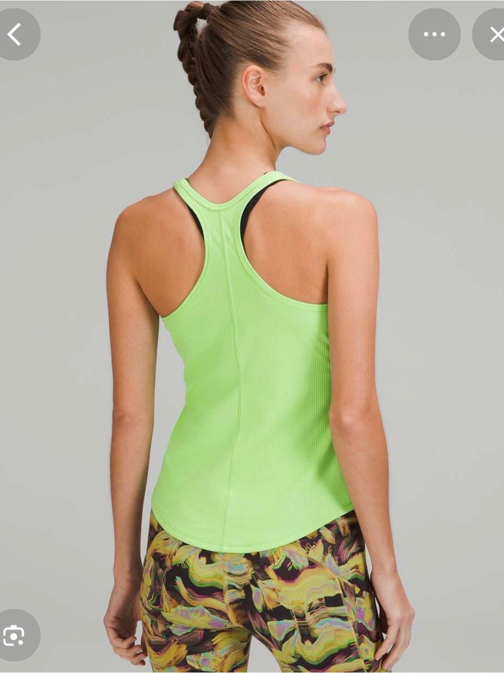 Lululemon Ribbed Tank Neon Green 2 - Picture 2 of 9